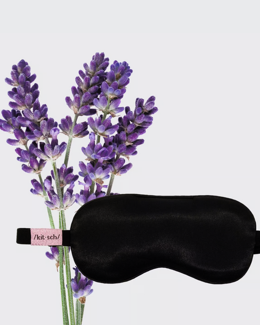 The Lavender Weighted Satin Eye Mask