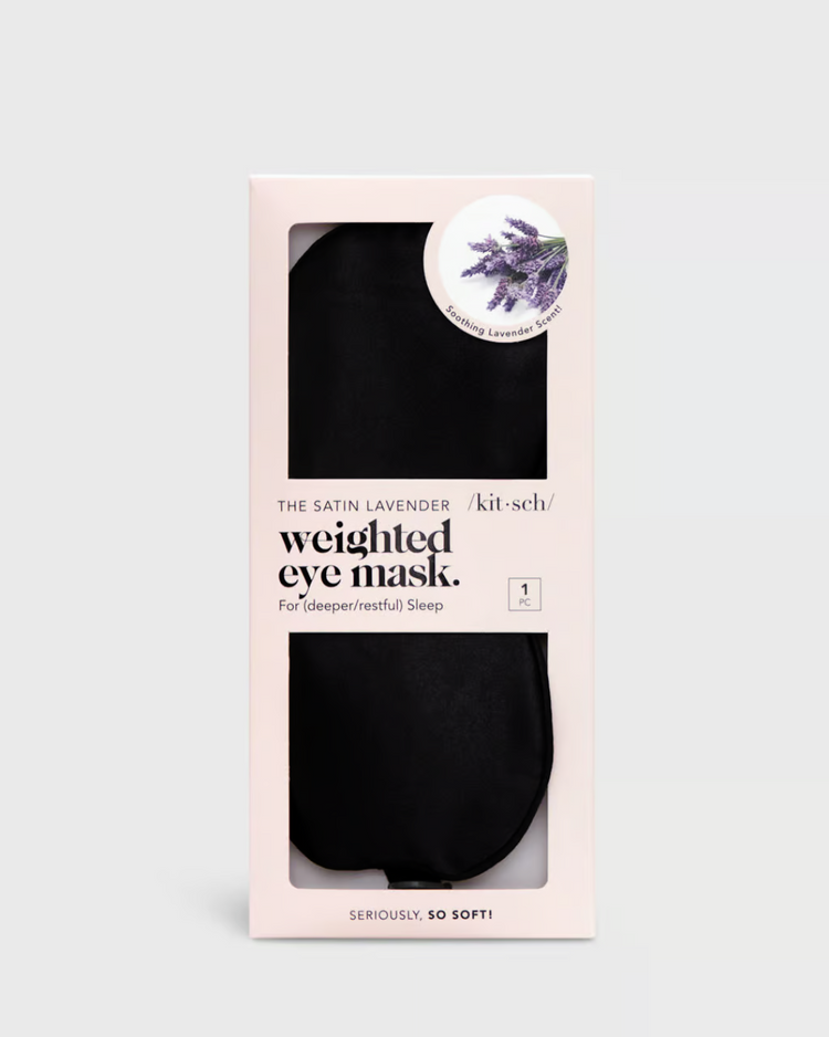 The Lavender Weighted Satin Eye Mask